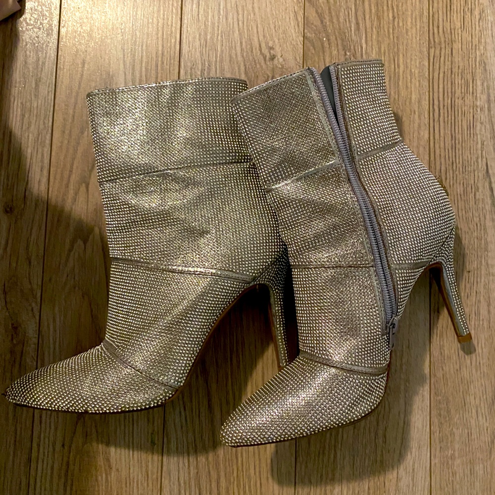 Silver boots 9